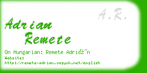 adrian remete business card